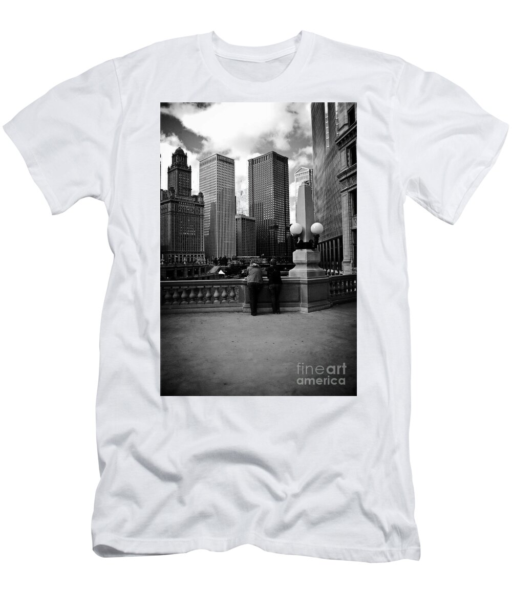 Frank-j-casella T-Shirt featuring the photograph People and Skyscrapers by Frank J Casella