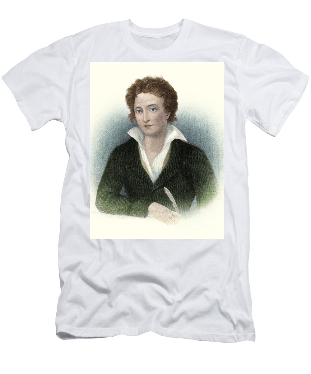 Literature T-Shirt featuring the photograph Percy Bysshe Shelley, English Romantic by Science Source