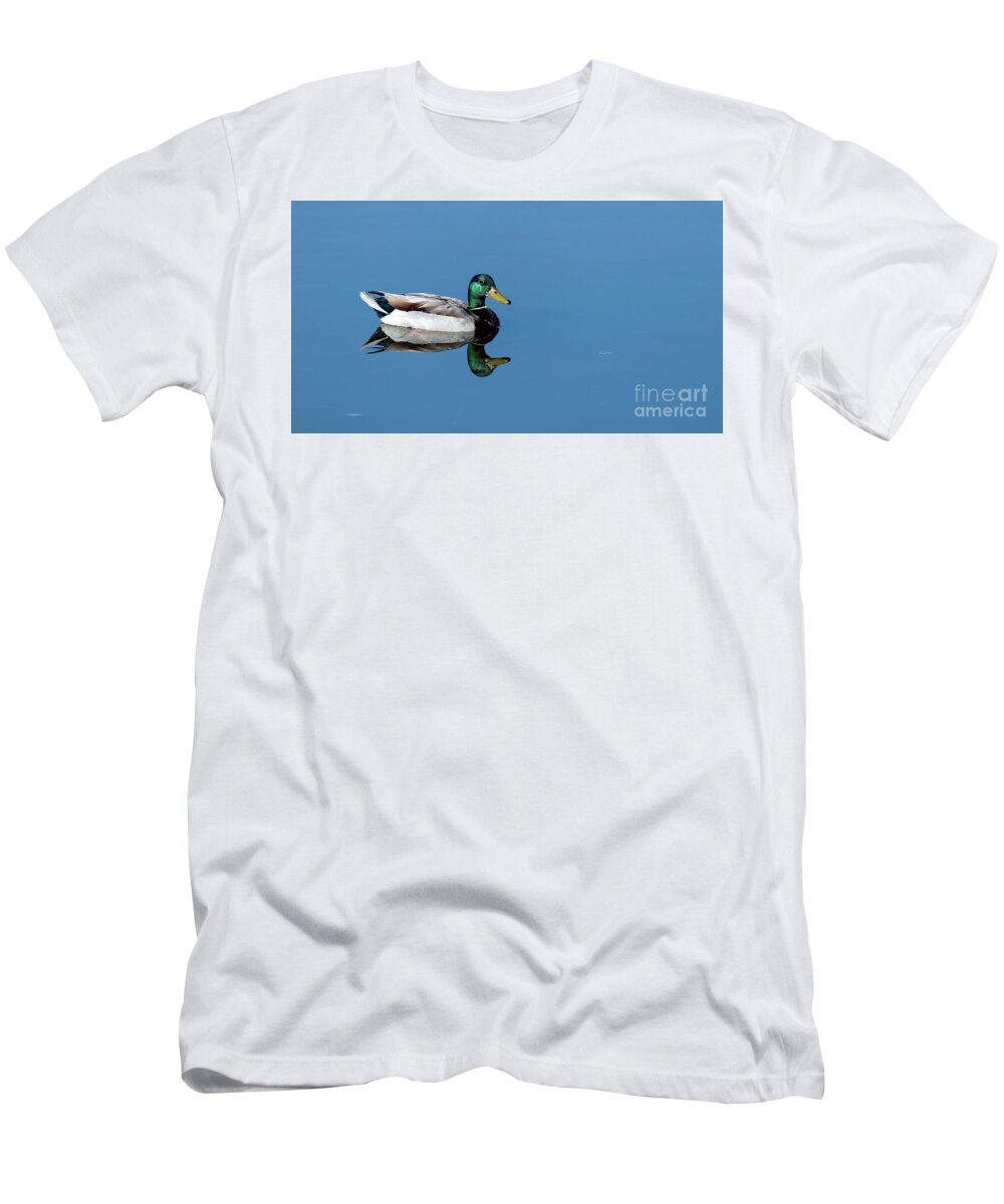 Duck T-Shirt featuring the photograph Perfect Reflection by Sam Rino