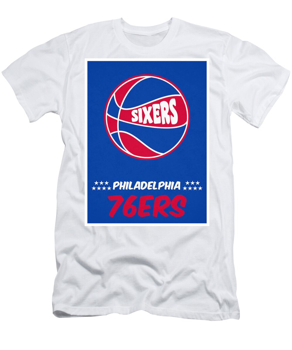 Philadelphia 76ers Vintage Basketball Art T-Shirt