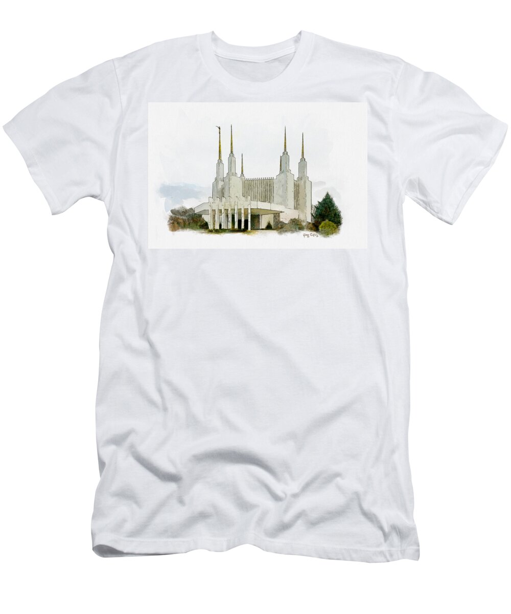 Lds T-Shirt featuring the painting Pierce the Heavens by Greg Collins
