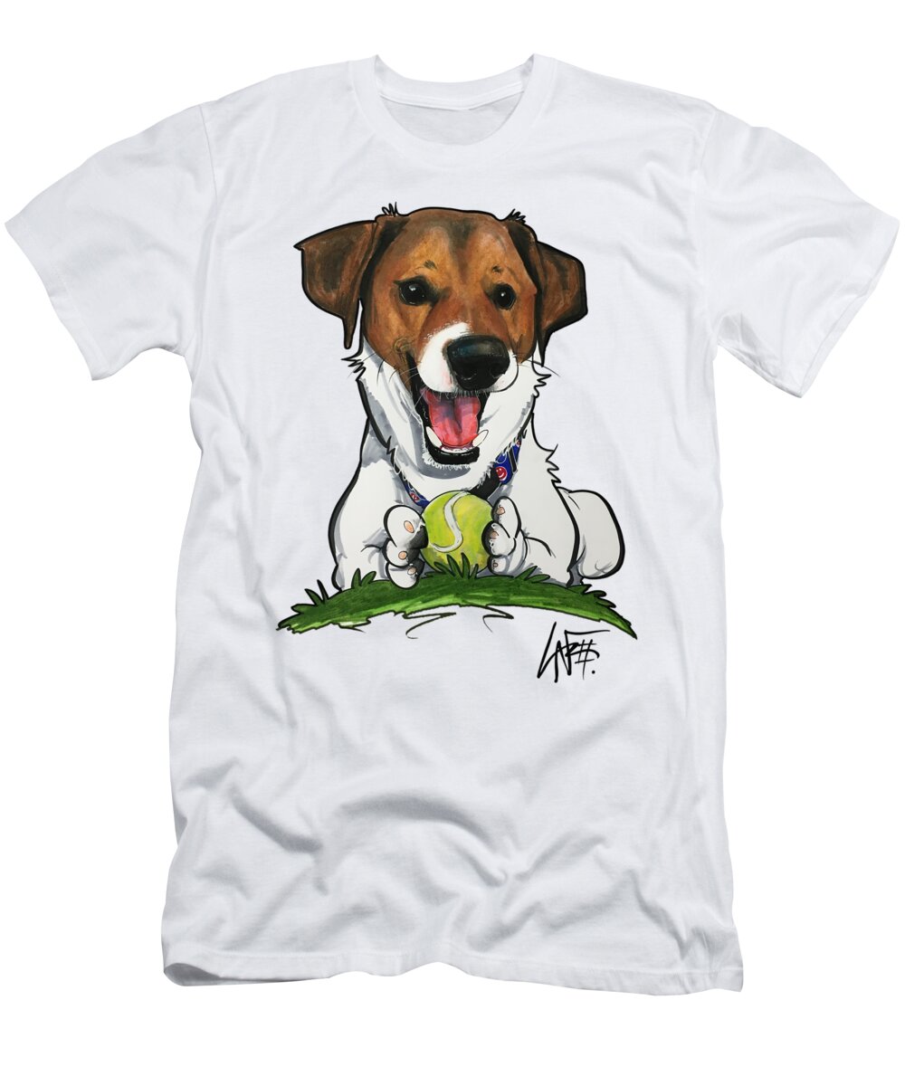 Pinard T-Shirt featuring the drawing Pinard 3941 by Canine Caricatures By John LaFree