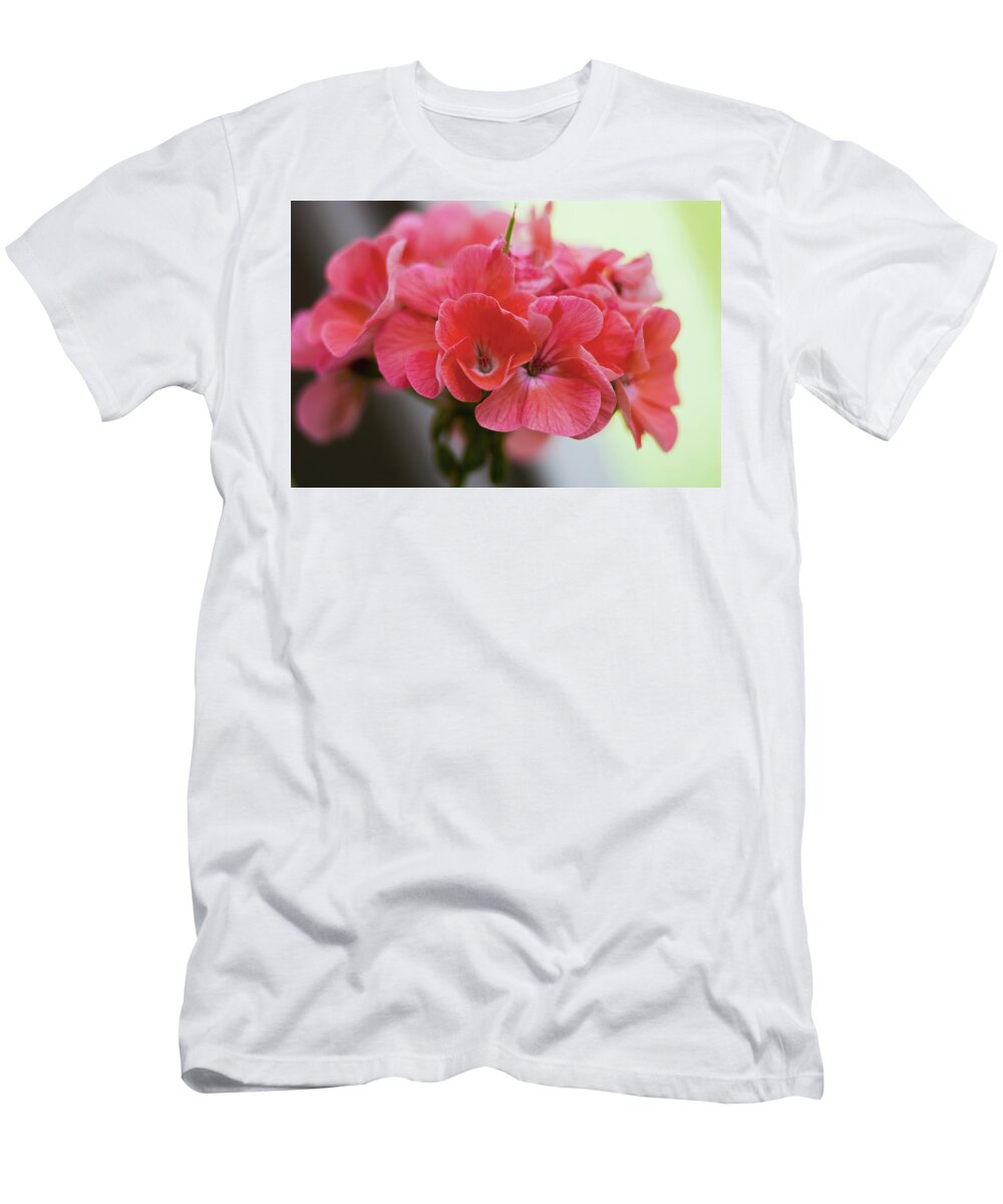 Macro T-Shirt featuring the photograph Pink Flower by Nicola Nobile