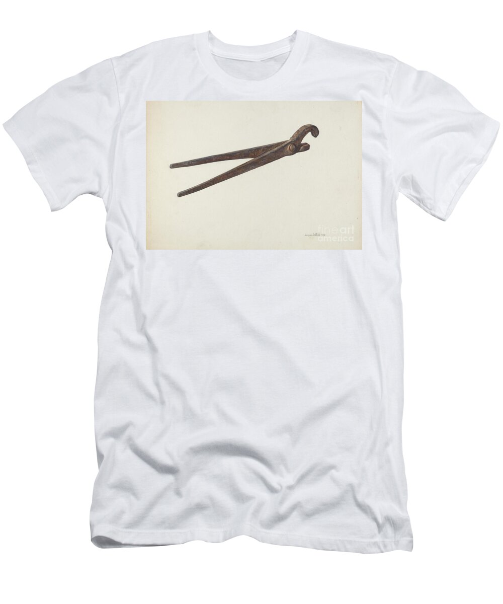  T-Shirt featuring the drawing Pipe Wrench by Herman O. Stroh