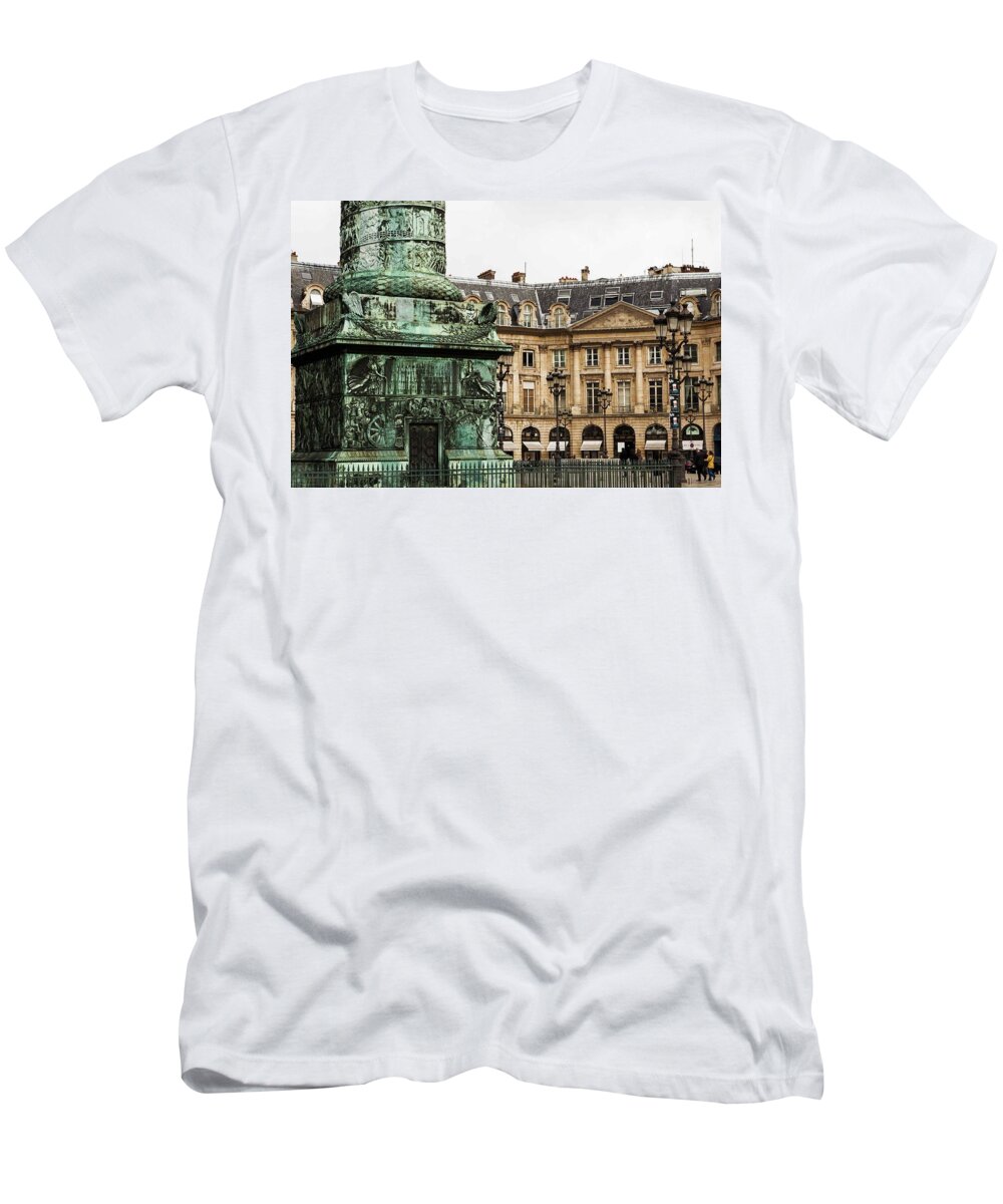 Vendome T-Shirt featuring the photograph Place Vendome - 2 by Hany J