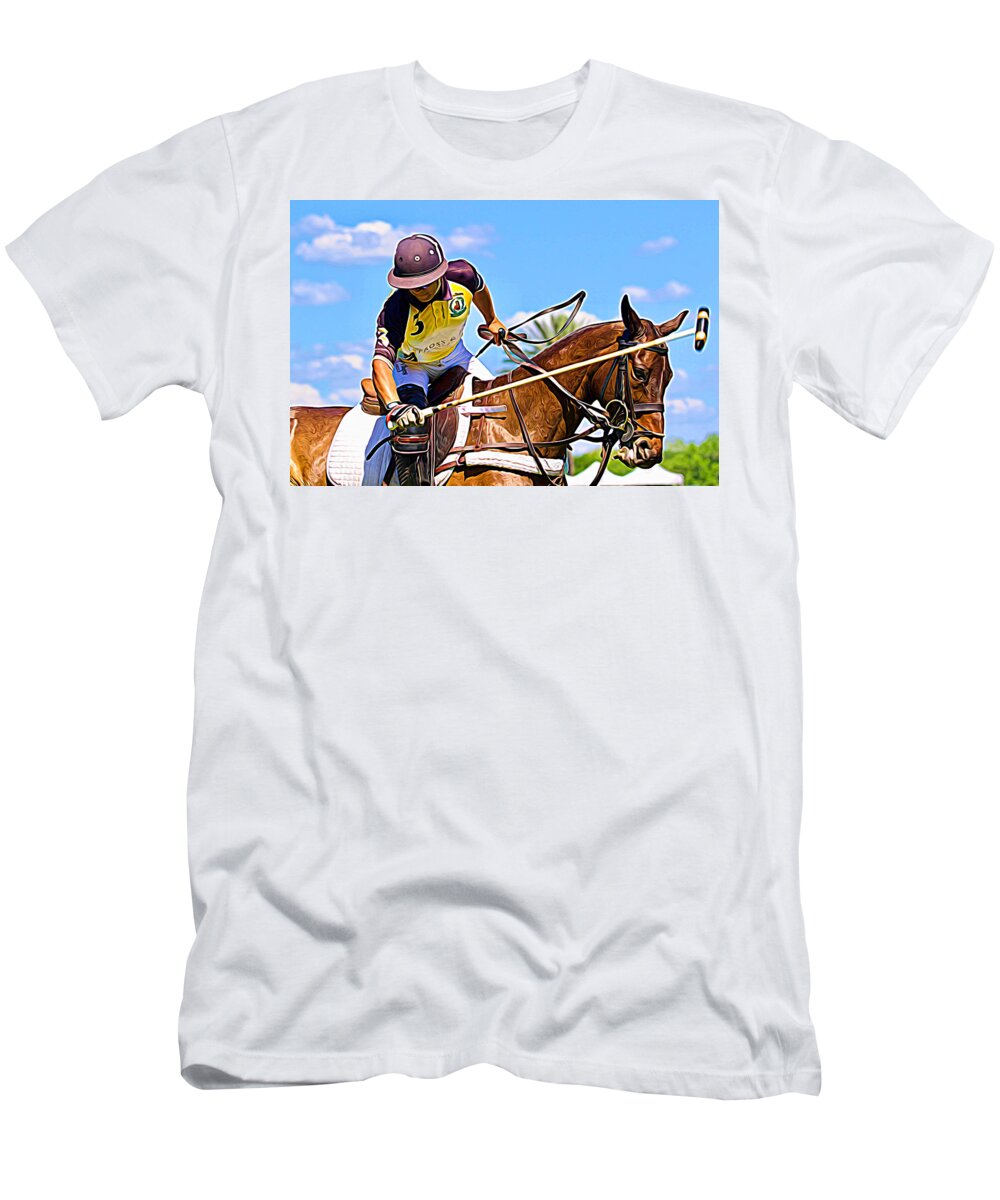 Alicegipsonphotographs T-Shirt featuring the photograph Polo Swing by Alice Gipson