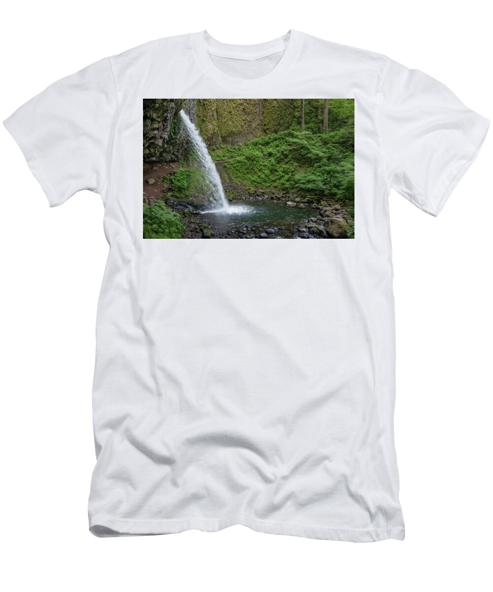 Ponytail Falls T-Shirt featuring the photograph Ponytail Falls by Greg Nyquist