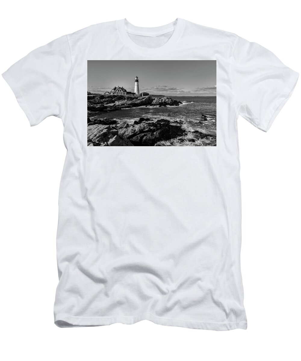 Lighthouse T-Shirt featuring the photograph Portland Head Light No.34 by Mark Myhaver