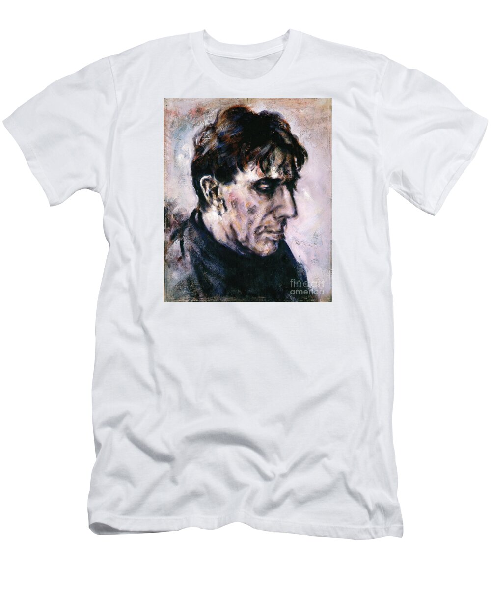 Portrait T-Shirt featuring the painting Portrait of John Cale by Ritchard Rodriguez
