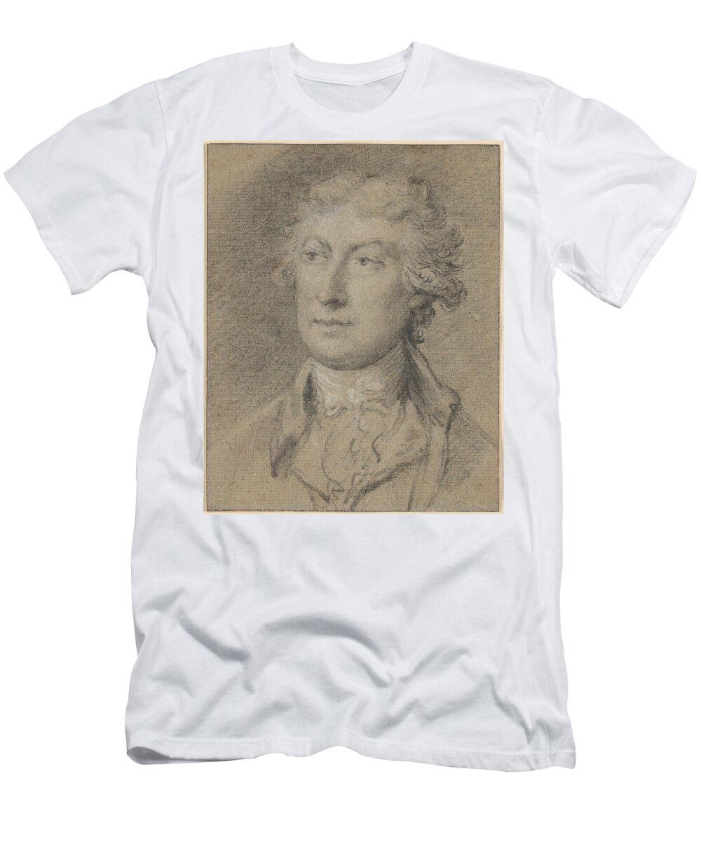 Gainsborough Dupont 1754-1797 Portrait Of Thomas Gainsborough T-Shirt featuring the painting Portrait of Thomas Gainsborough by MotionAge Designs