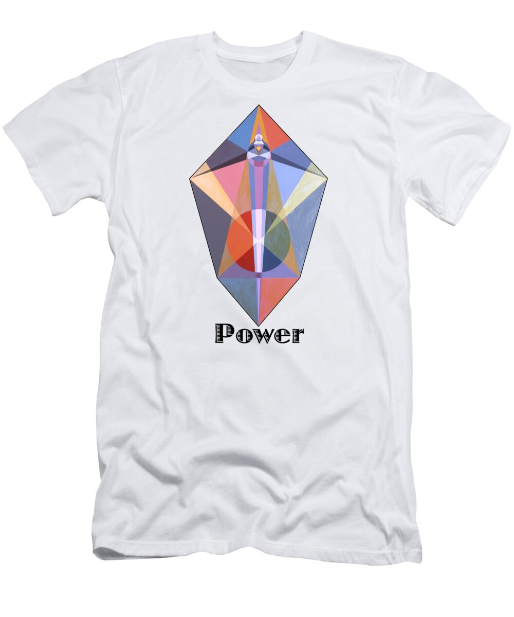Painting T-Shirt featuring the painting Power text by Michael Bellon
