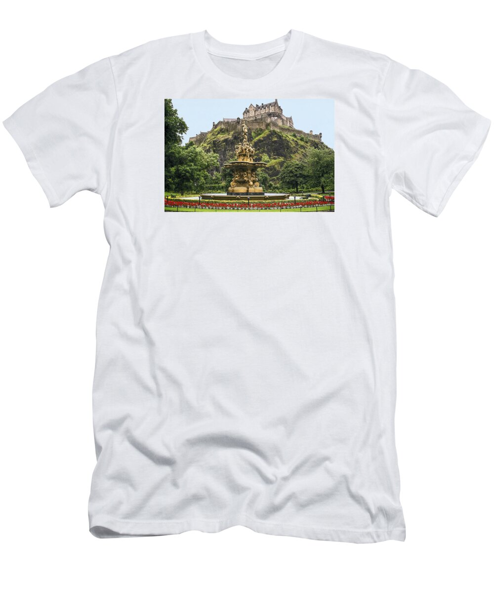 Princes St. Gardens T-Shirt featuring the photograph Princes Street Gardens by Sally Weigand
