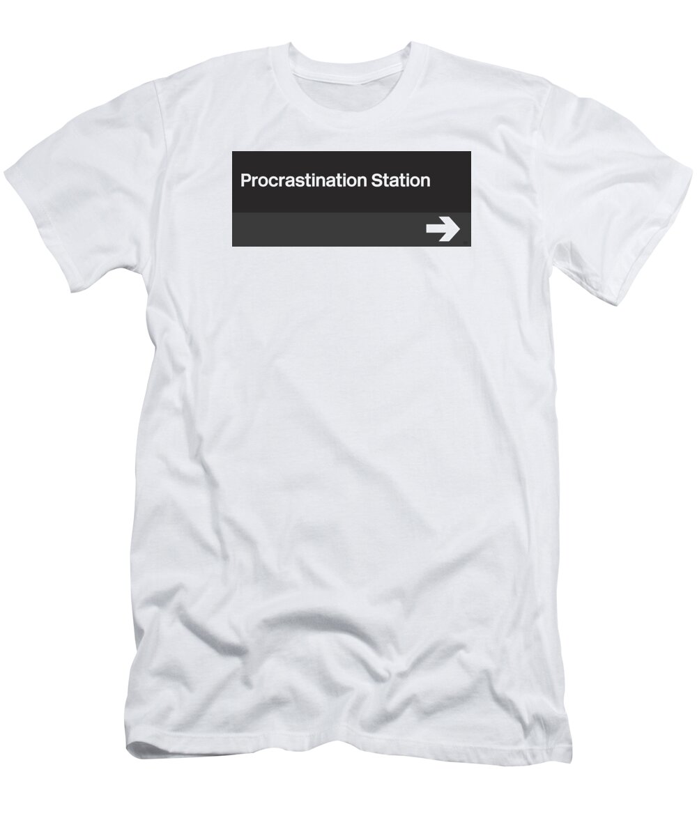 Pop Art T-Shirt featuring the digital art Procrastination Station- Art By Linda Woods by Linda Woods