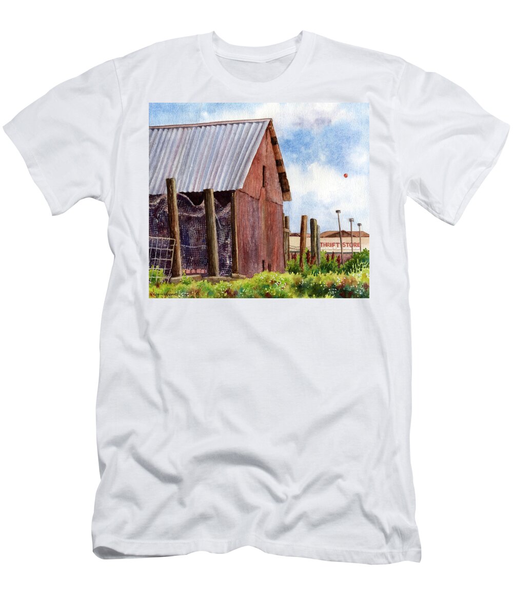Old Barn Painting T-Shirt featuring the painting Progression by Anne Gifford