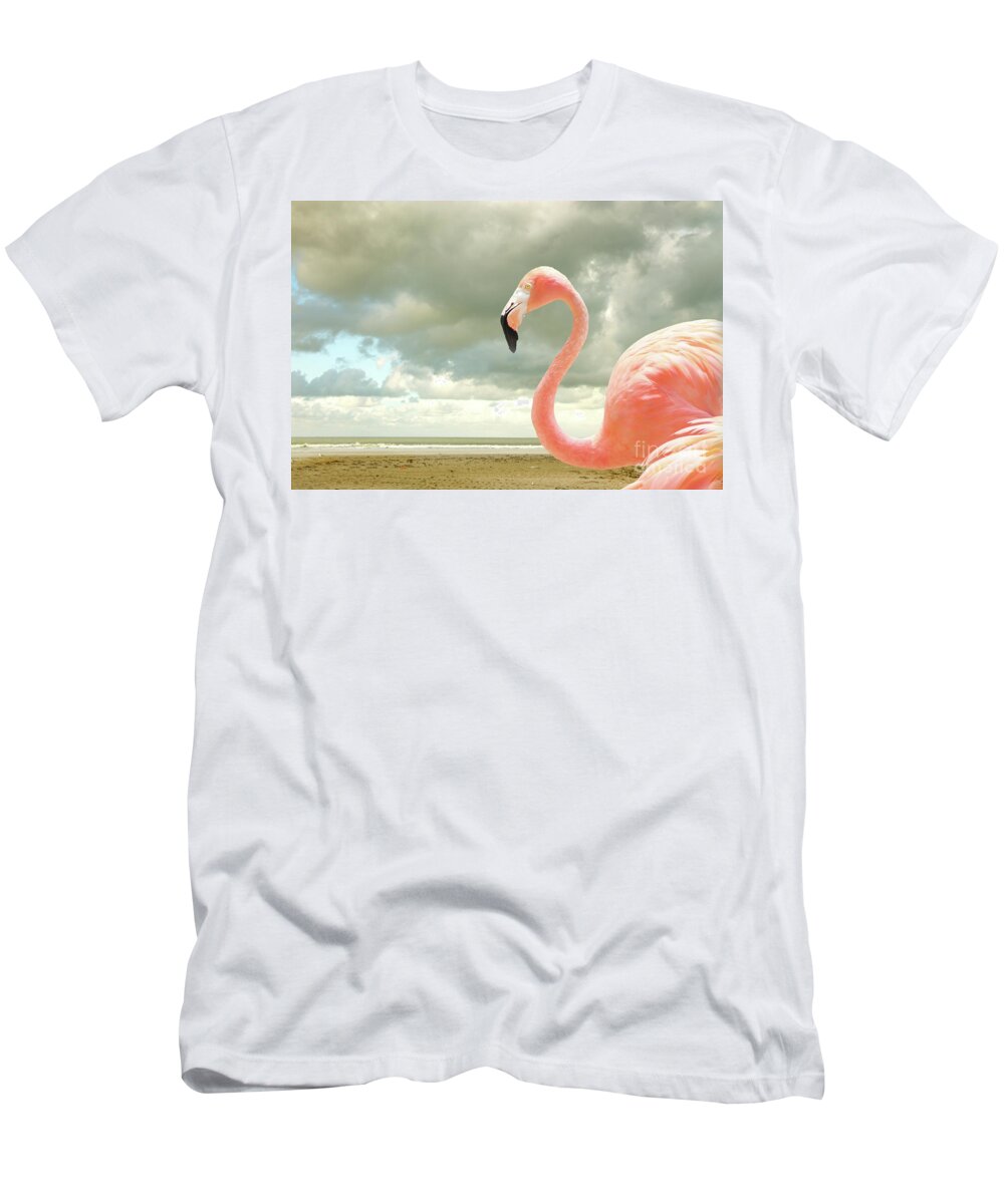 Flamingo T-Shirt featuring the photograph Proud to be pink by Adriana Zoon