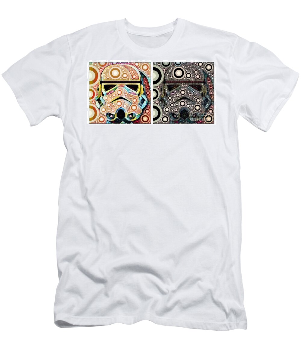 Psychedelic T-Shirt featuring the digital art Psychedelic Binom by HELGE Art Gallery