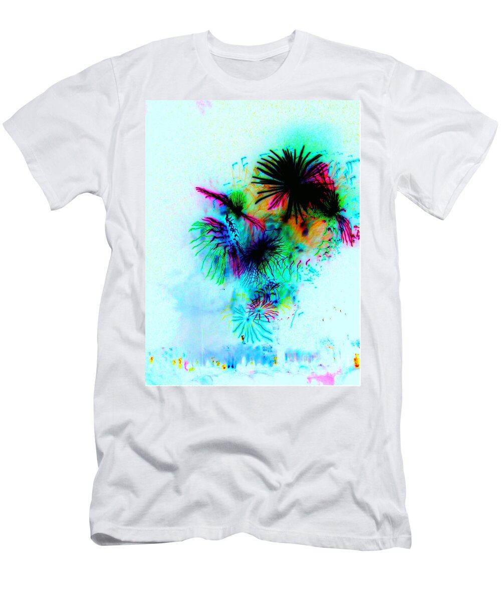 Fireworks T-Shirt featuring the photograph Psycho Excitement by Julie Lueders 