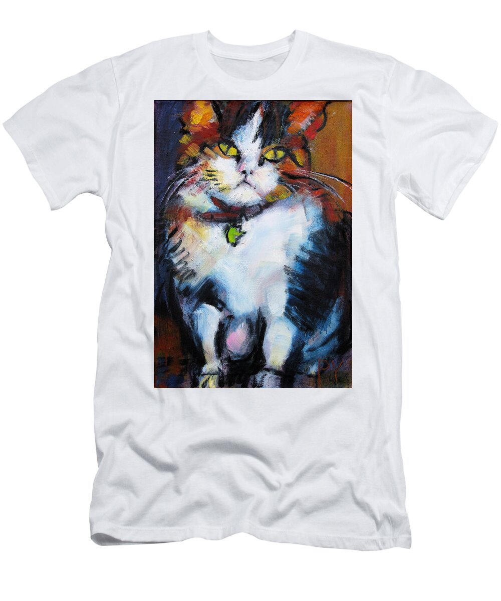 Paintings T-Shirt featuring the painting Pywacket by Les Leffingwell