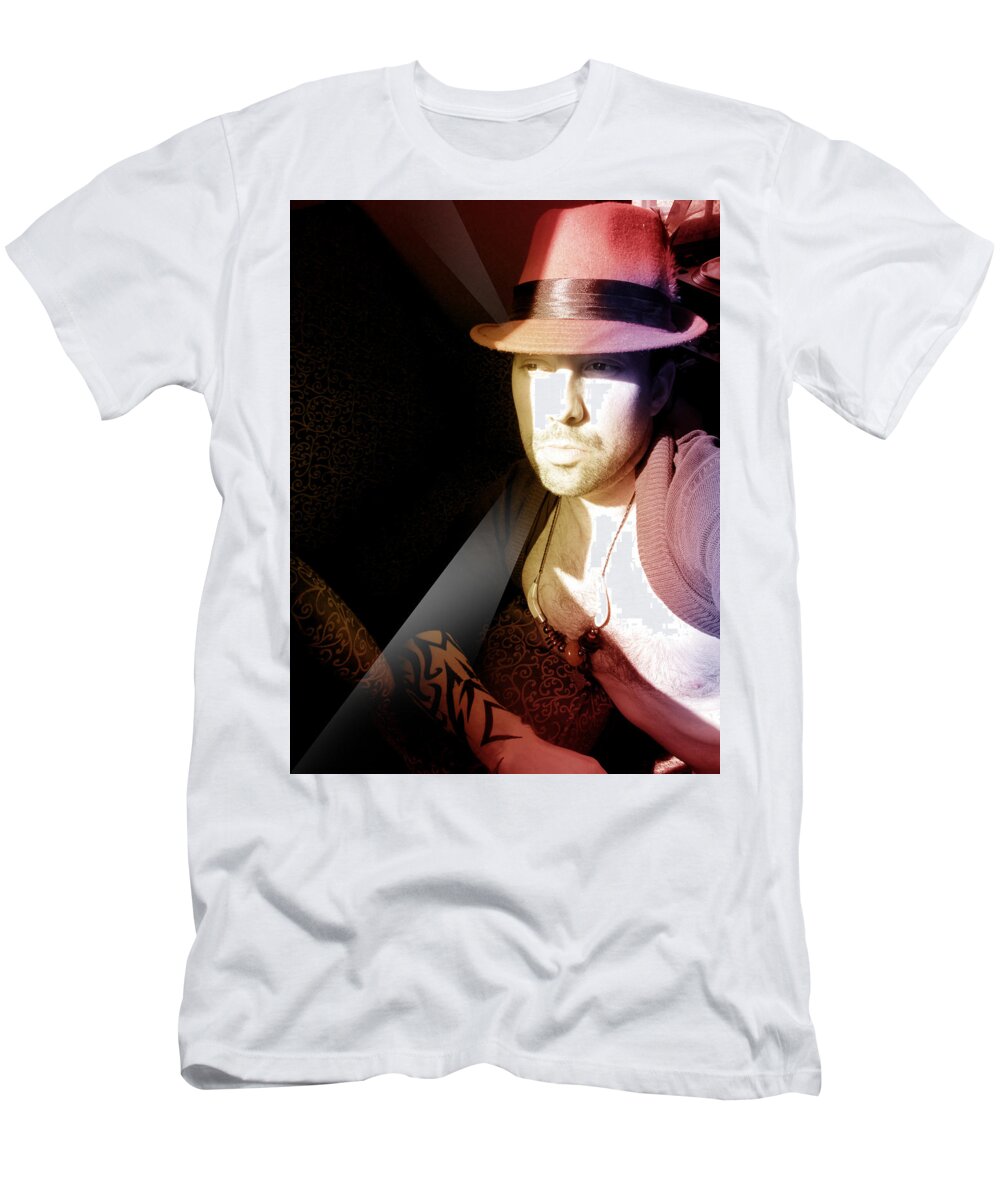  T-Shirt featuring the photograph Rain Hat by John Gholson