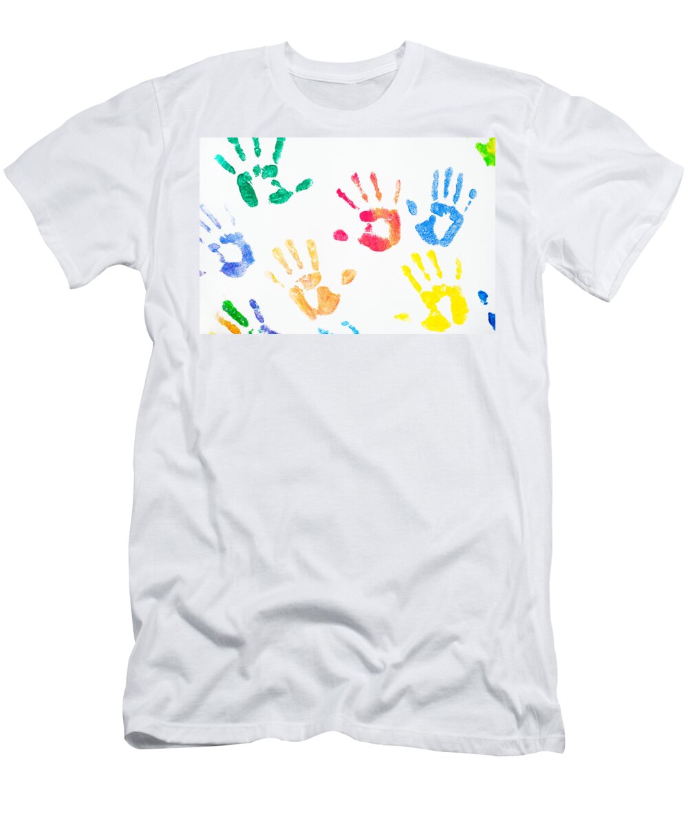 Rainbow T-Shirt featuring the photograph Rainbow Color Arms Prints 1 by Jenny Rainbow