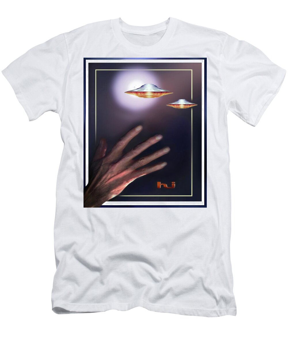 Spacecrafts T-Shirt featuring the photograph Reaching Out In Wane. . . by Hartmut Jager