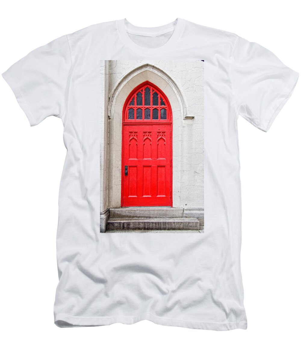 Door T-Shirt featuring the photograph Red Door by Christopher Holmes