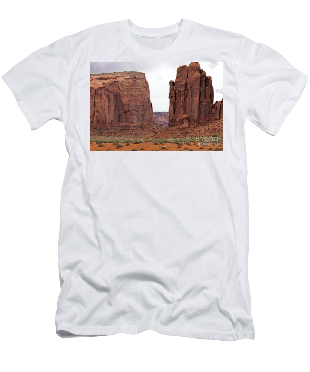 Monument Valley Print T-Shirt featuring the photograph Red Gap by Jim Garrison
