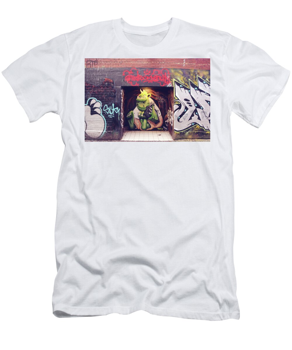 Street Photography T-Shirt featuring the photograph Red room by J C
