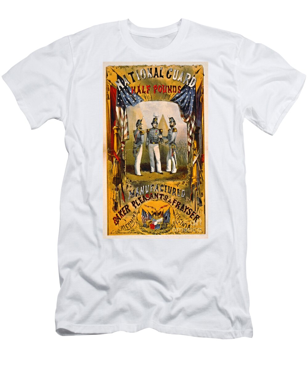 Retro Tobacco Label 1857b T-Shirt featuring the photograph Retro Tobacco Label 1857 b by Padre Art