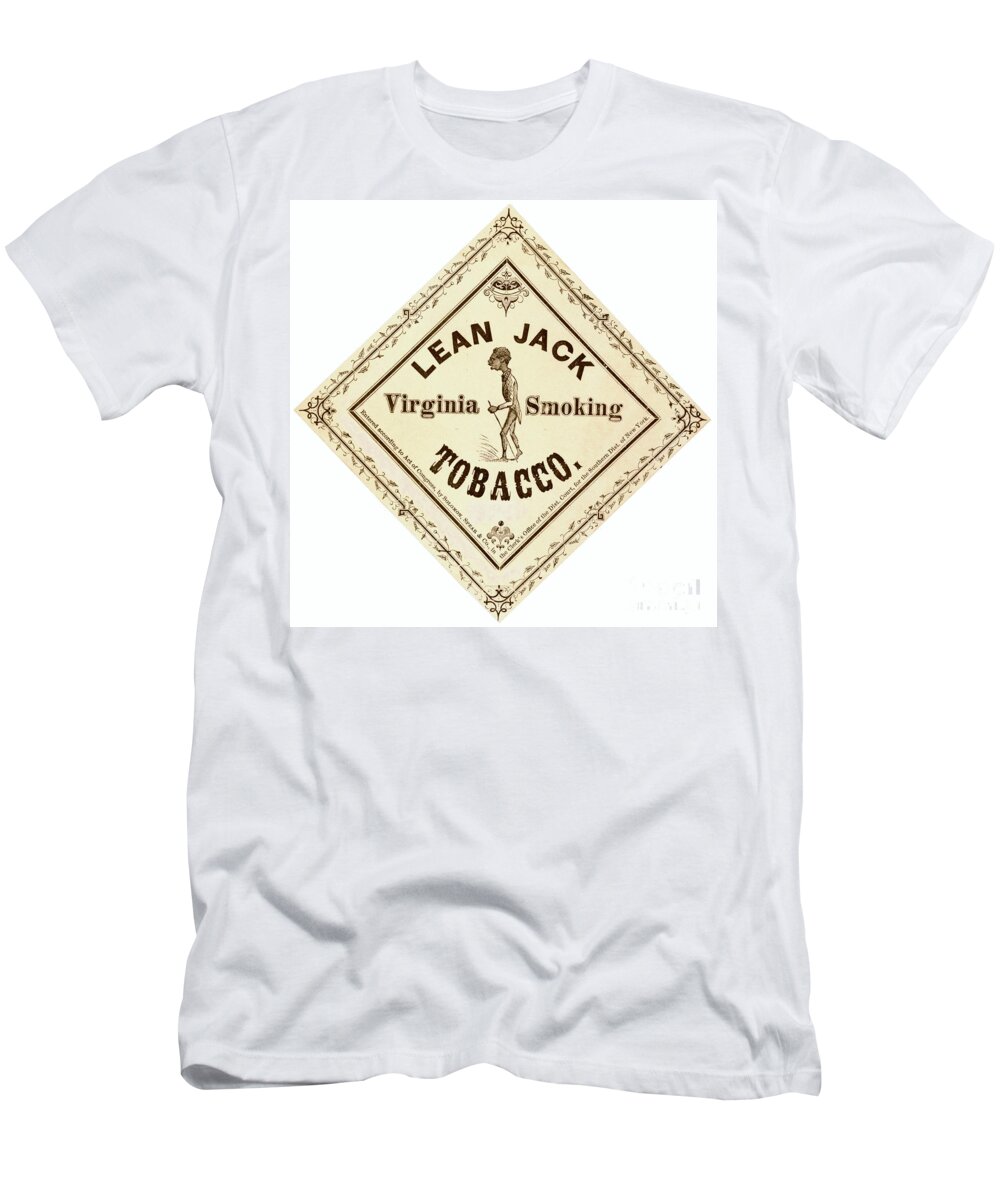 Retro Tobacco Label 1867 A T-Shirt featuring the photograph Retro Tobacco Label 1867 a by Padre Art