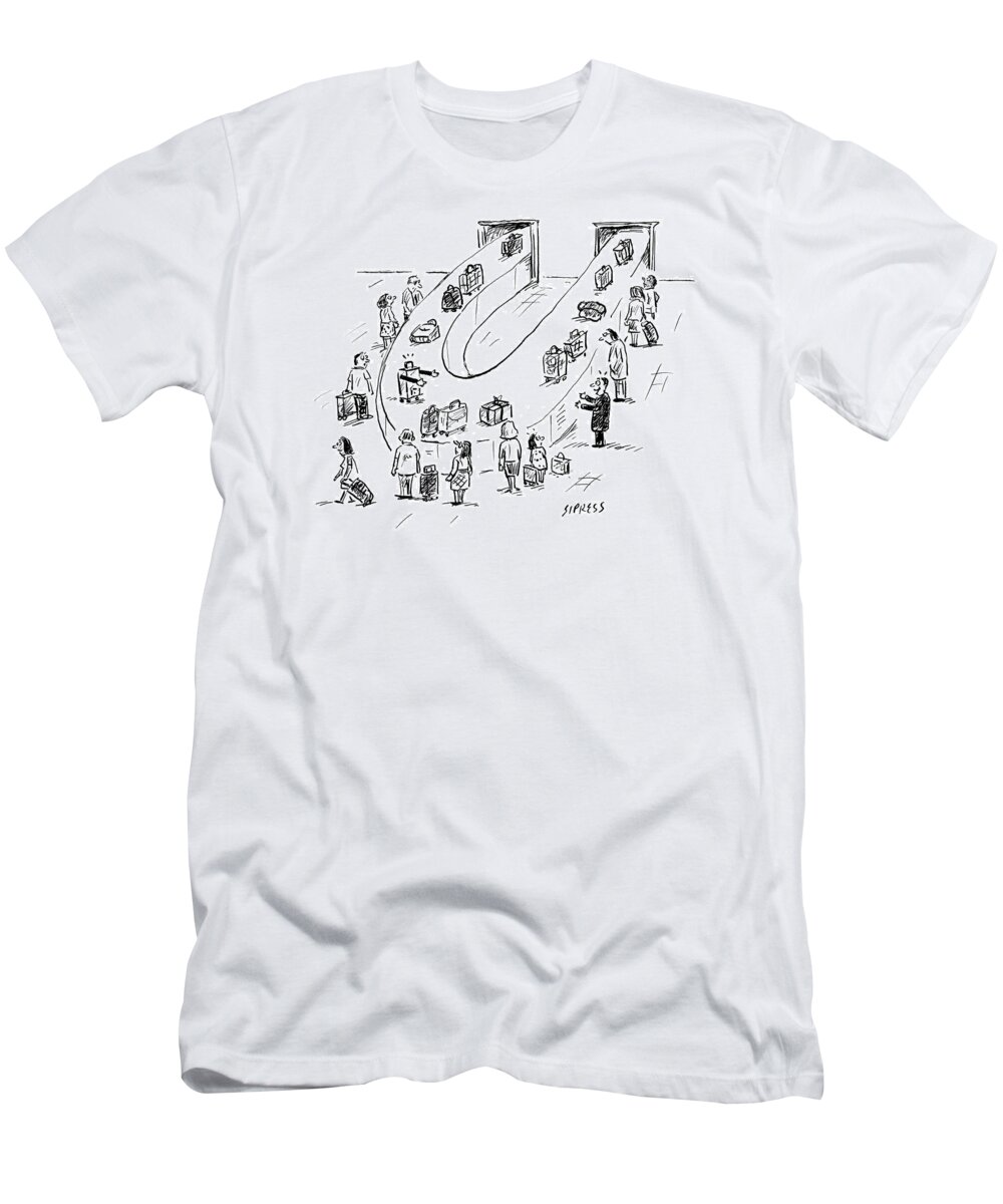 Suitcase T-Shirt featuring the drawing Reunited by David Sipress
