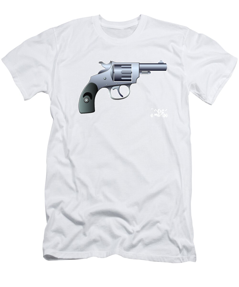 Colt T-Shirt featuring the digital art Revolver by Michal Boubin
