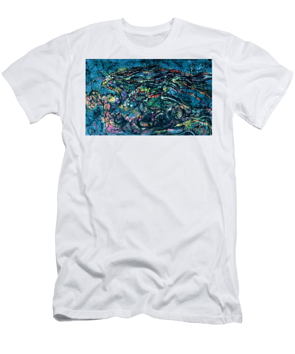 Abstract T-Shirt featuring the tapestry - textile Ride the Wind by Carol Law Conklin
