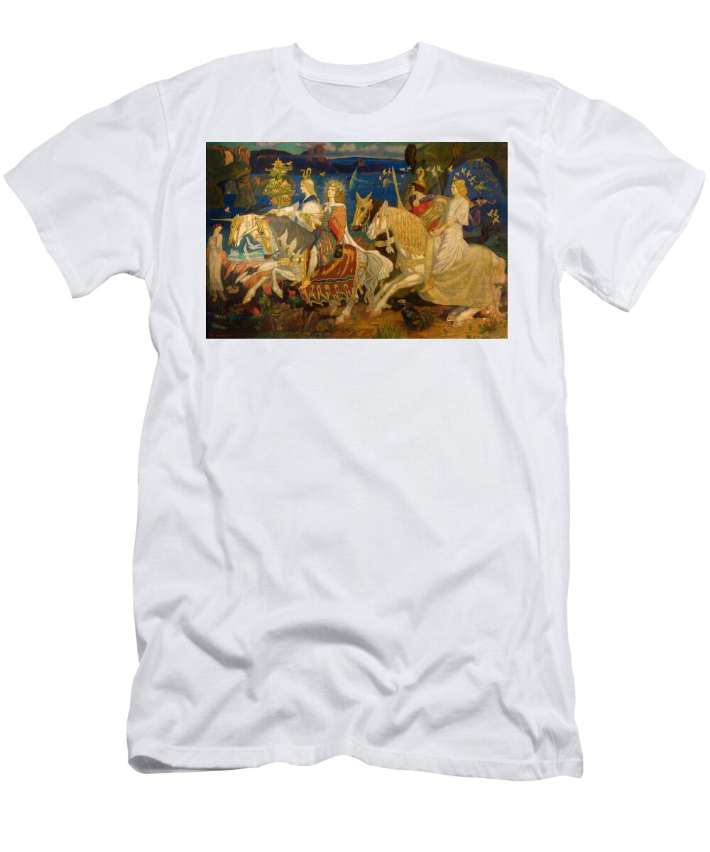 John Duncan T-Shirt featuring the painting Riders of the Sidhe by John Duncan