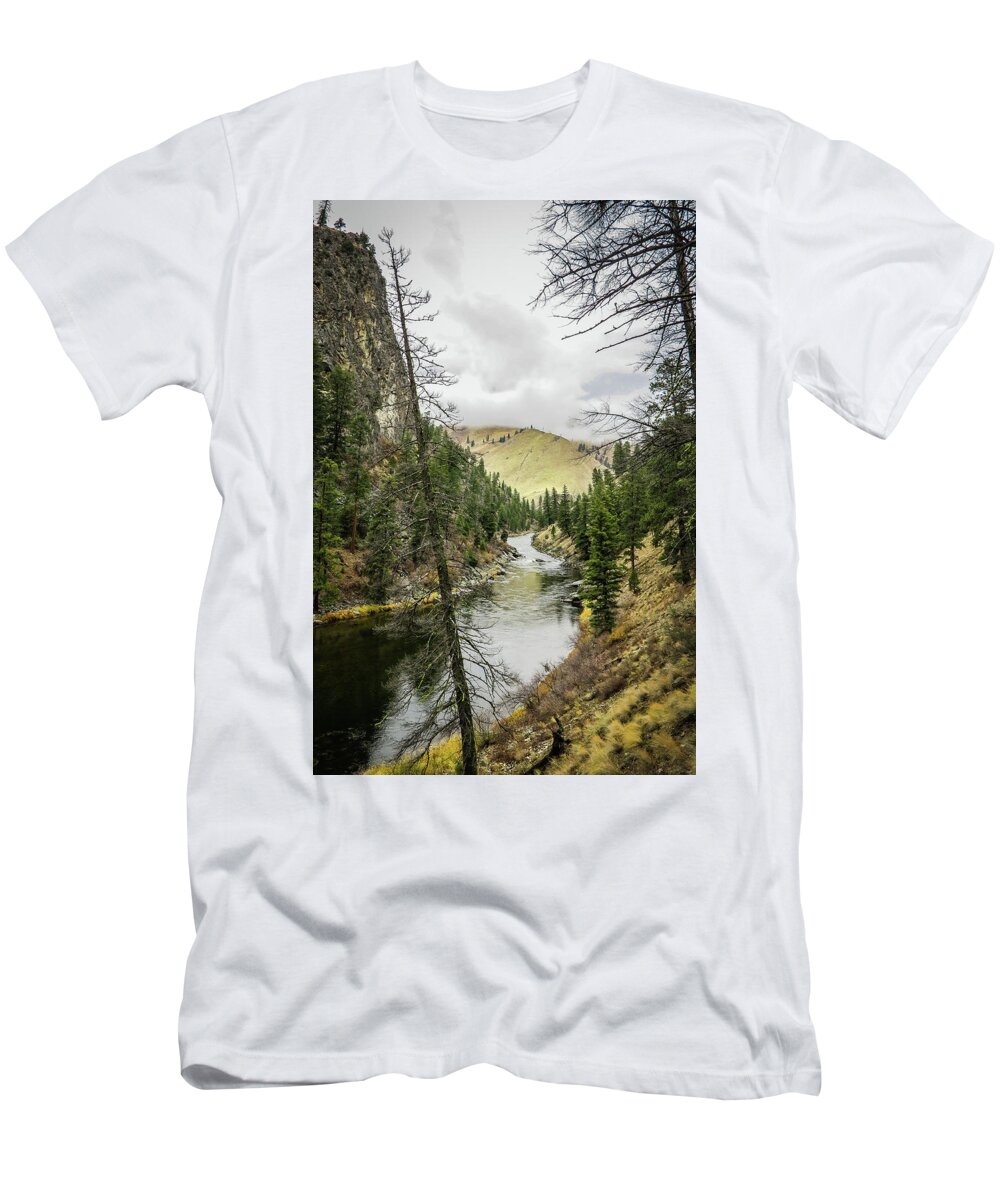 Lanscape T-Shirt featuring the photograph River in the Canyon by Jason Brooks