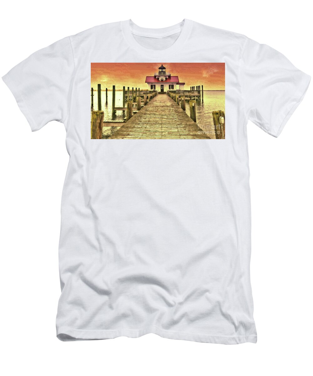 Roanoke Island T-Shirt featuring the photograph Roanoke Marshes Lighthouse by Lydia Holly