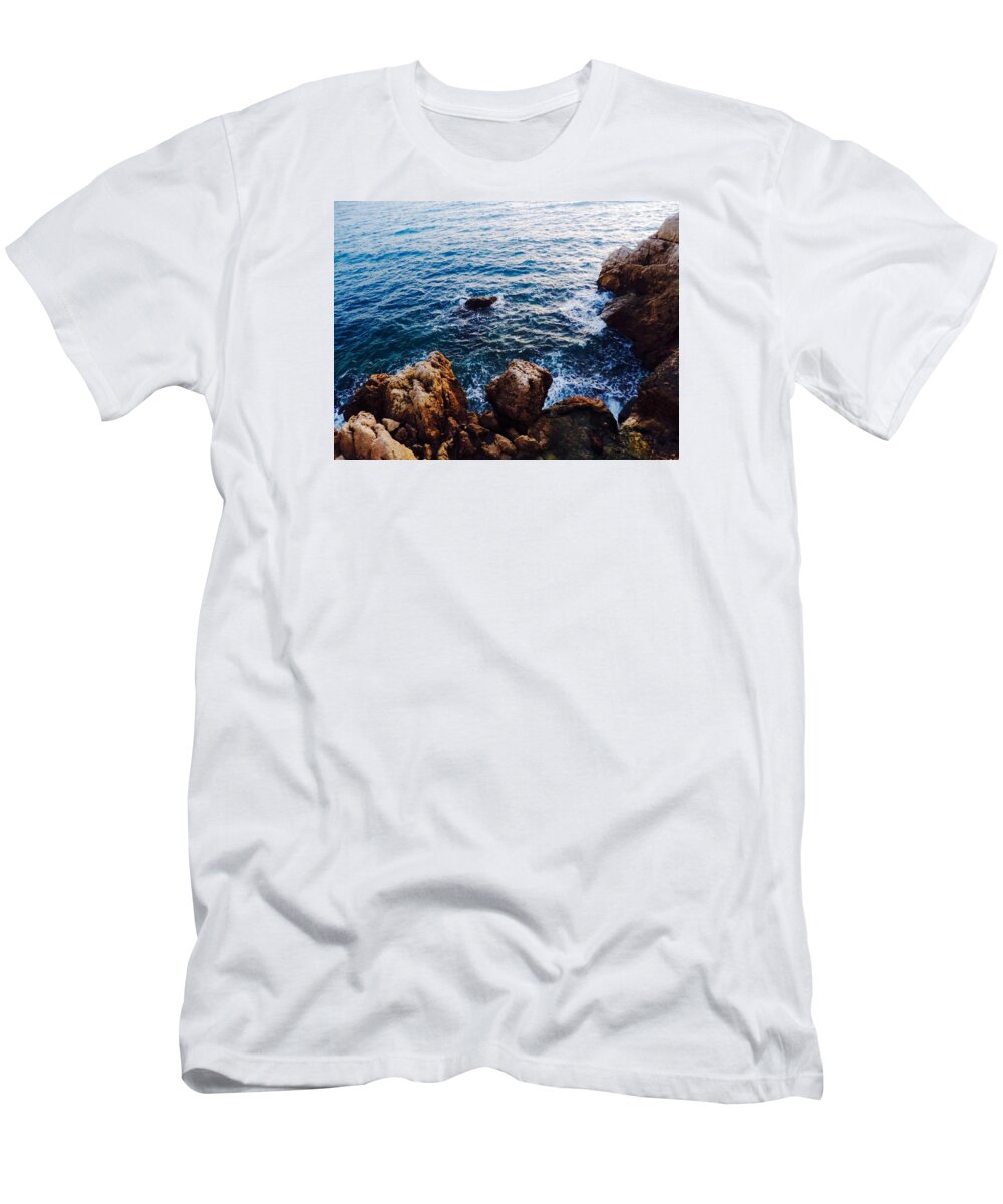 Ocean T-Shirt featuring the photograph Rocky Cliffs by Tiffany Marchbanks