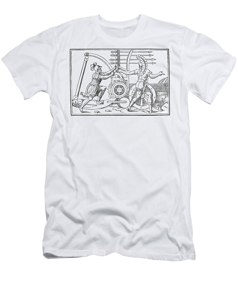 History T-Shirt featuring the photograph Roman Field Artillery by Folger Shakespeare Library