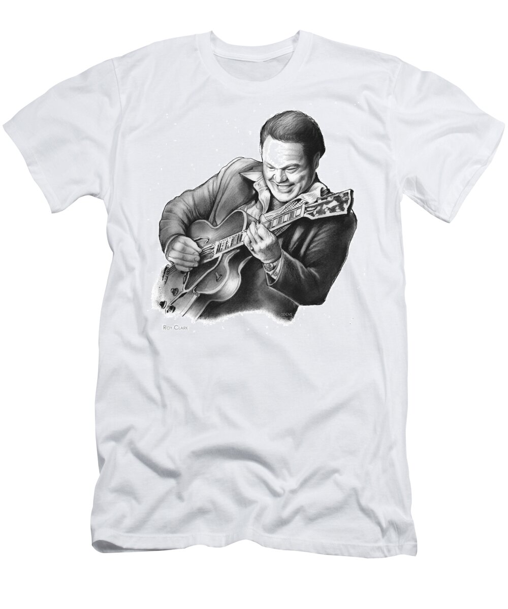Roy Clark T-Shirt featuring the drawing Roy Clark by Greg Joens