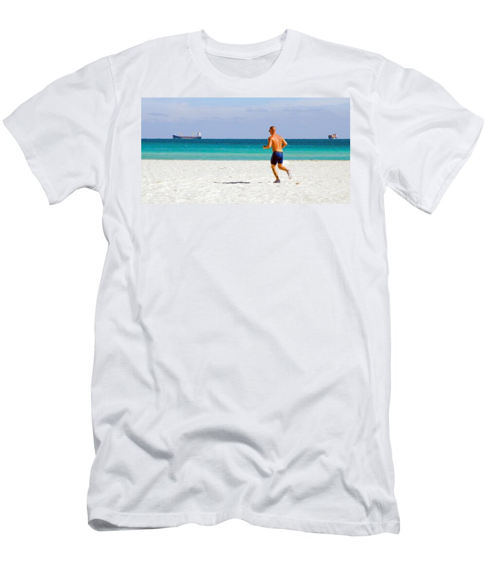 Ocean T-Shirt featuring the photograph Runs Between Ships by Keith Armstrong