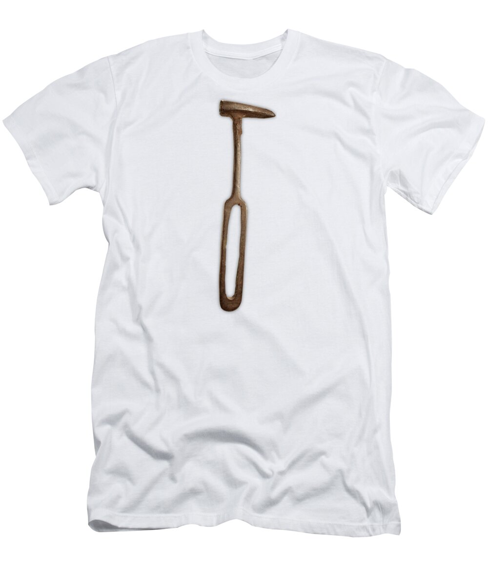 Antique T-Shirt featuring the photograph Rustic Hammer on Color Paper by YoPedro