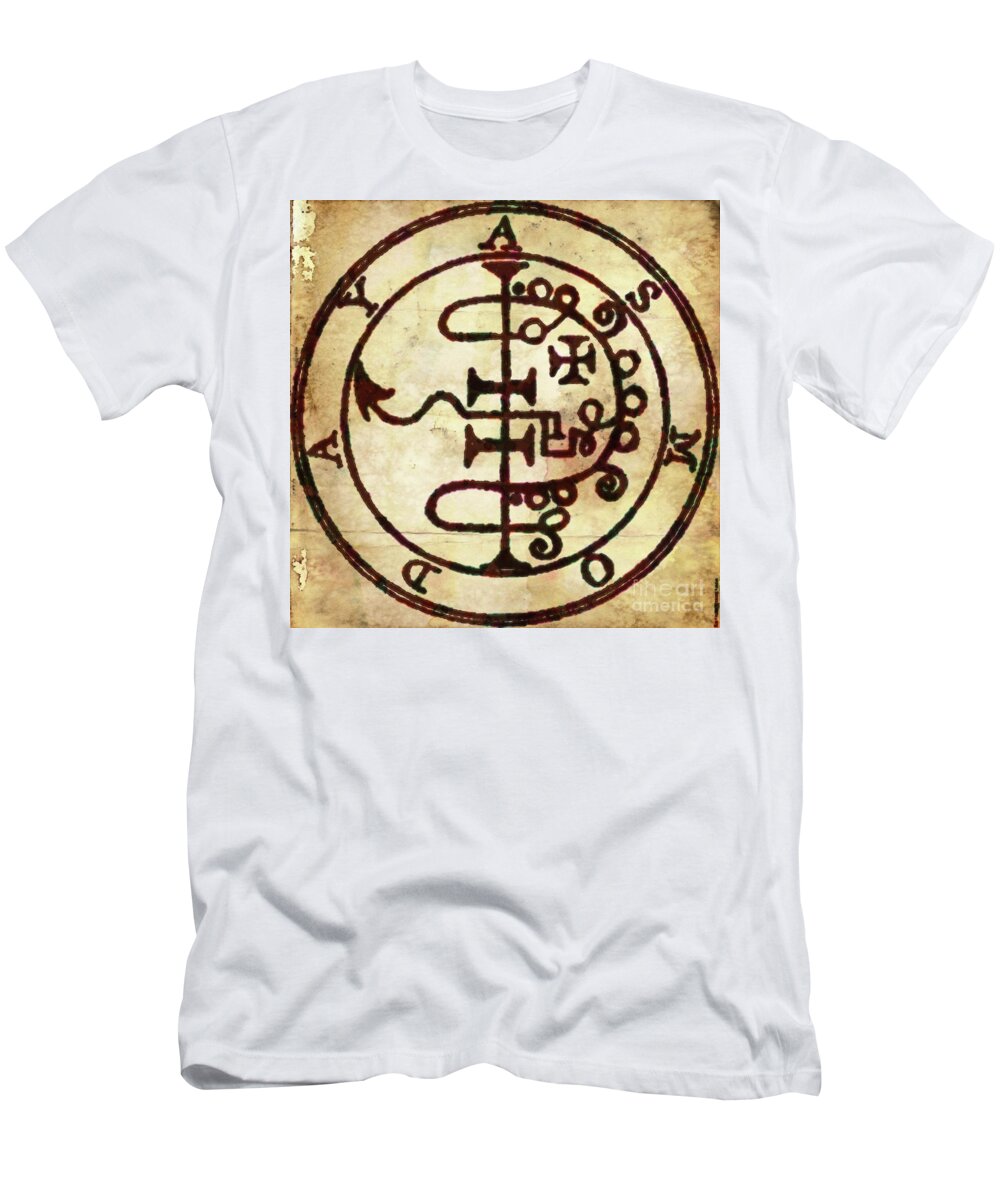Magic T-Shirt featuring the digital art Sacred Magic Symbolism by PB by Esoterica Art Agency