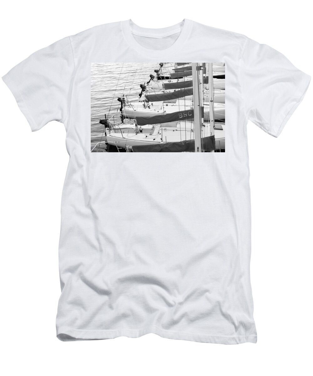 Boston T-Shirt featuring the photograph Sailboats by SR Green