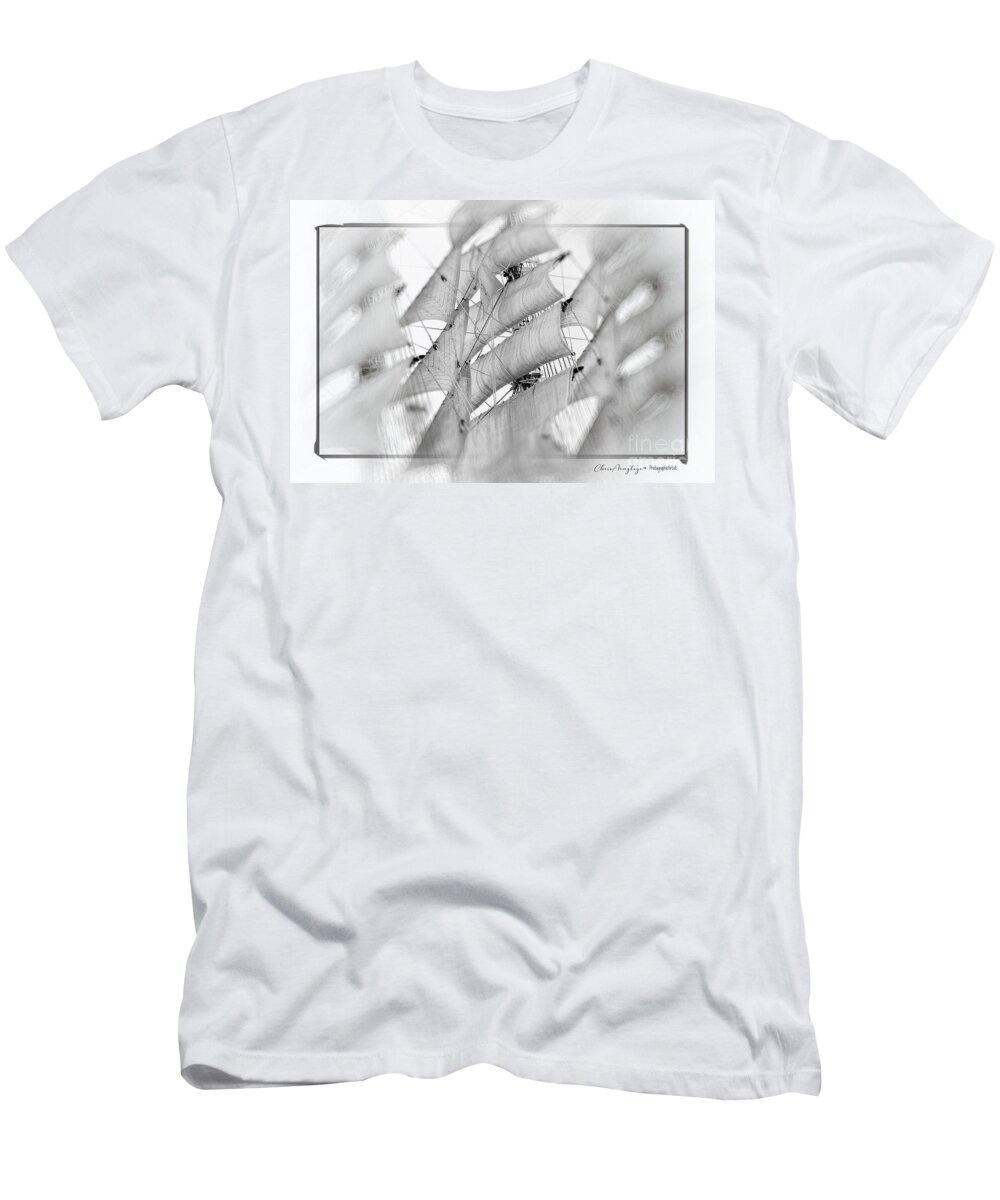 Sails T-Shirt featuring the mixed media Sails by Chris Armytage