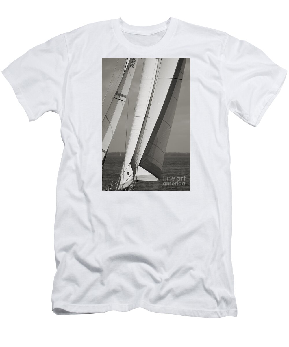 Sails Of A Sailboat T-Shirt featuring the photograph Sails of a Sailboat Sailing by Dustin K Ryan
