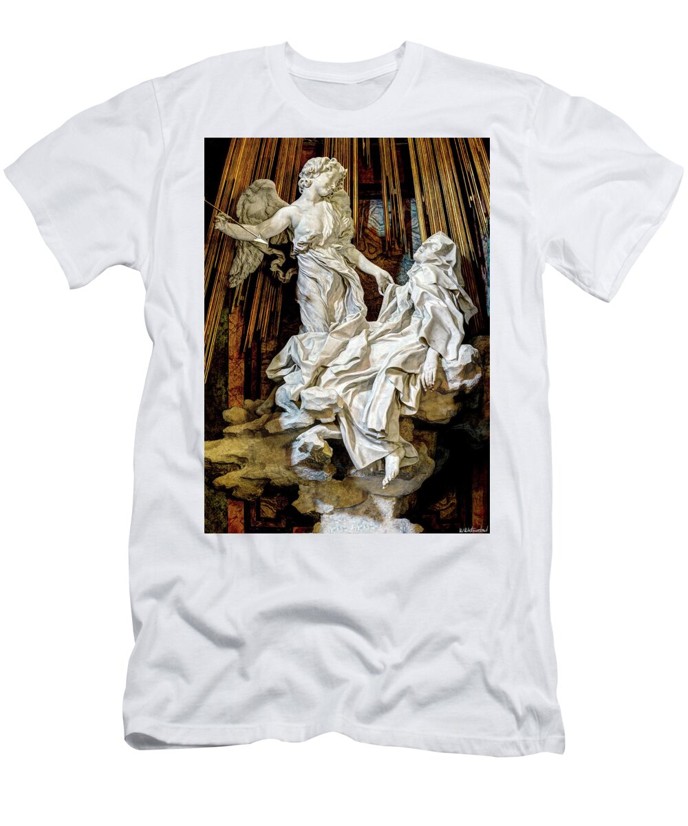 Ecstasy Of Saint Teresa T-Shirt featuring the photograph Saint Teresa by Bernini by Weston Westmoreland