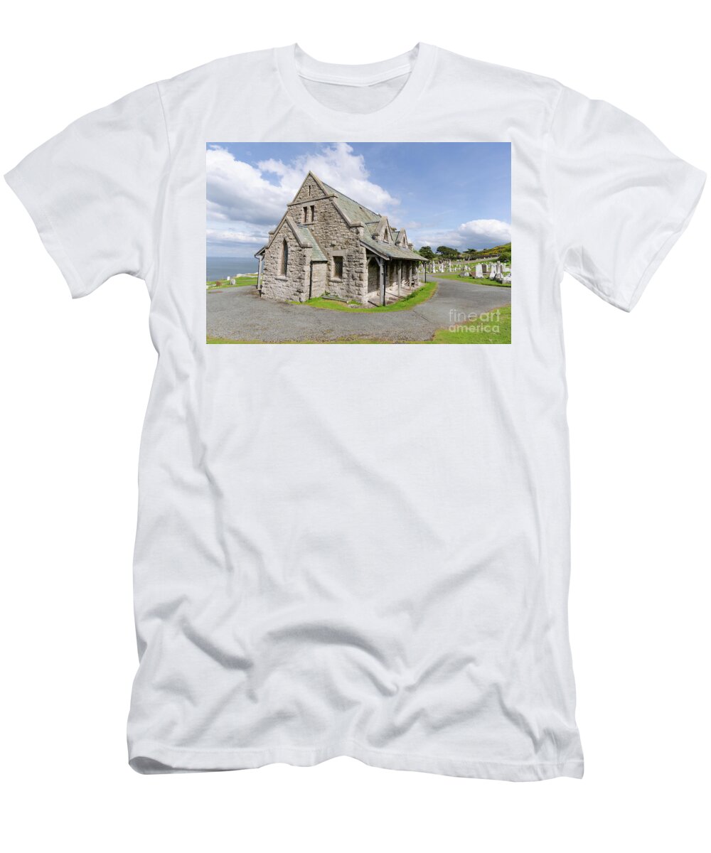 St Tudno T-Shirt featuring the photograph Saint Tudno church 2 by Steev Stamford