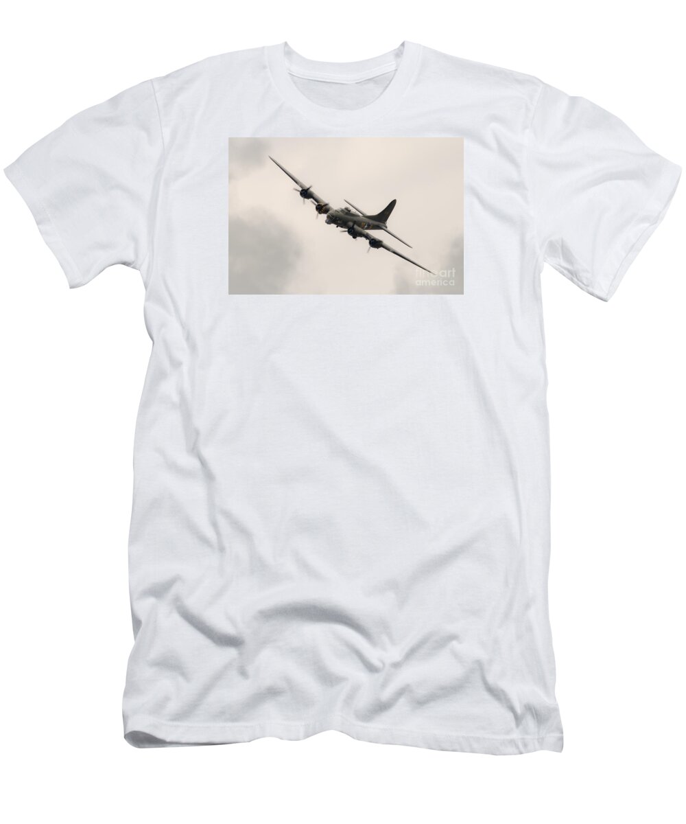 B17 T-Shirt featuring the digital art Sally B Flying Fortress by Airpower Art
