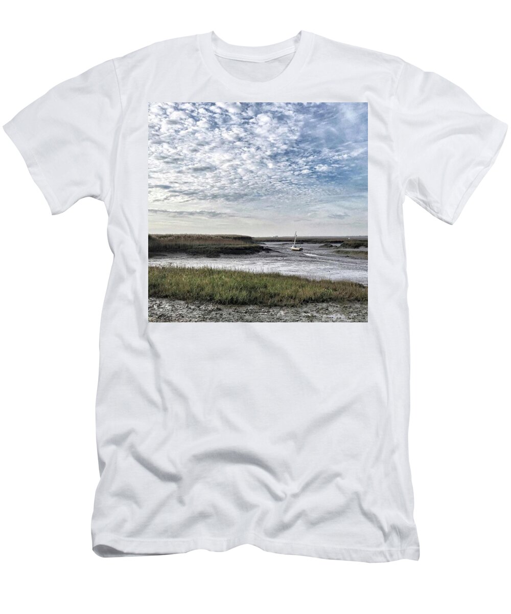Beautiful T-Shirt featuring the photograph Salt Marsh And Creek, Brancaster by John Edwards