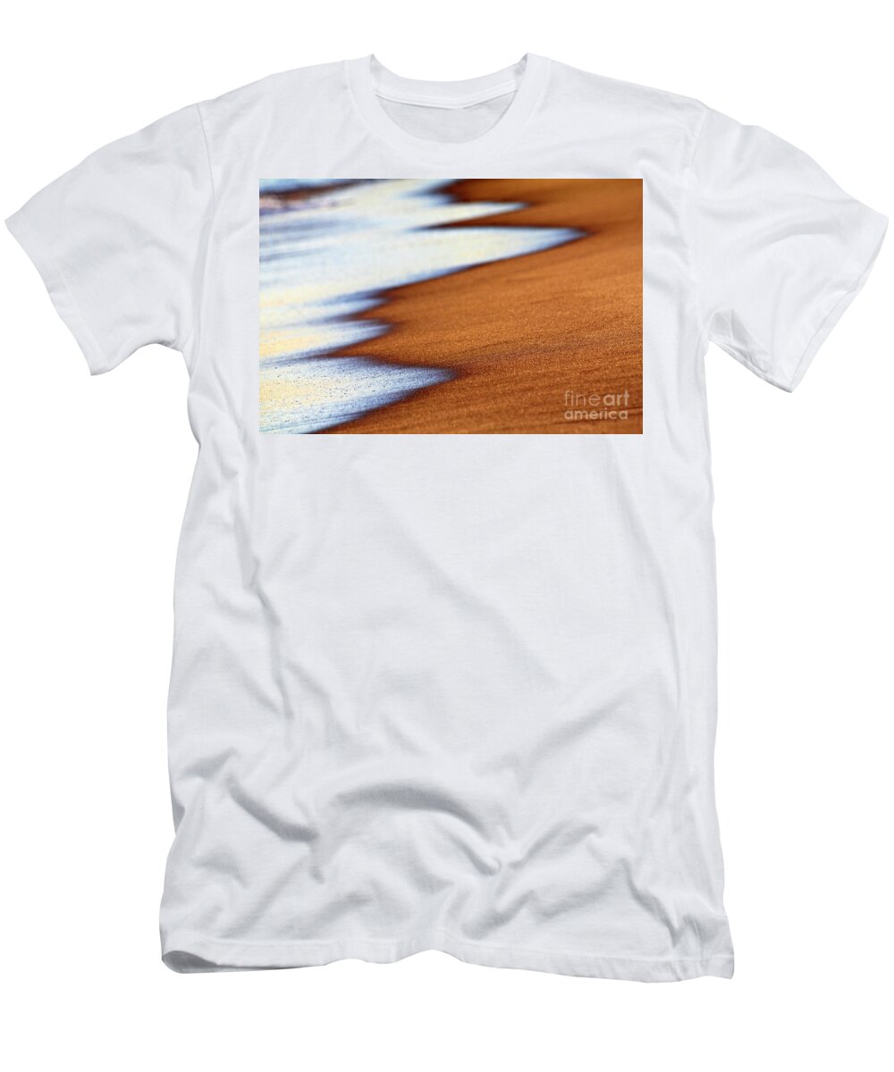 Water T-Shirt featuring the photograph Sand and waves by Tony Cordoza